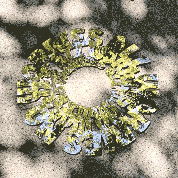 Laser cut mirror plexiglass, 2025